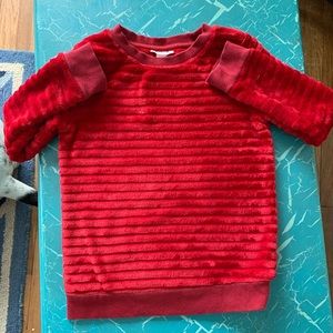 Cat and Jack red faux fur sweatshirt